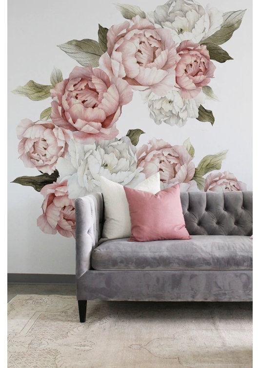 Urban Walls Blushing Peonies Wall Decal & Reviews Wayfair Canada